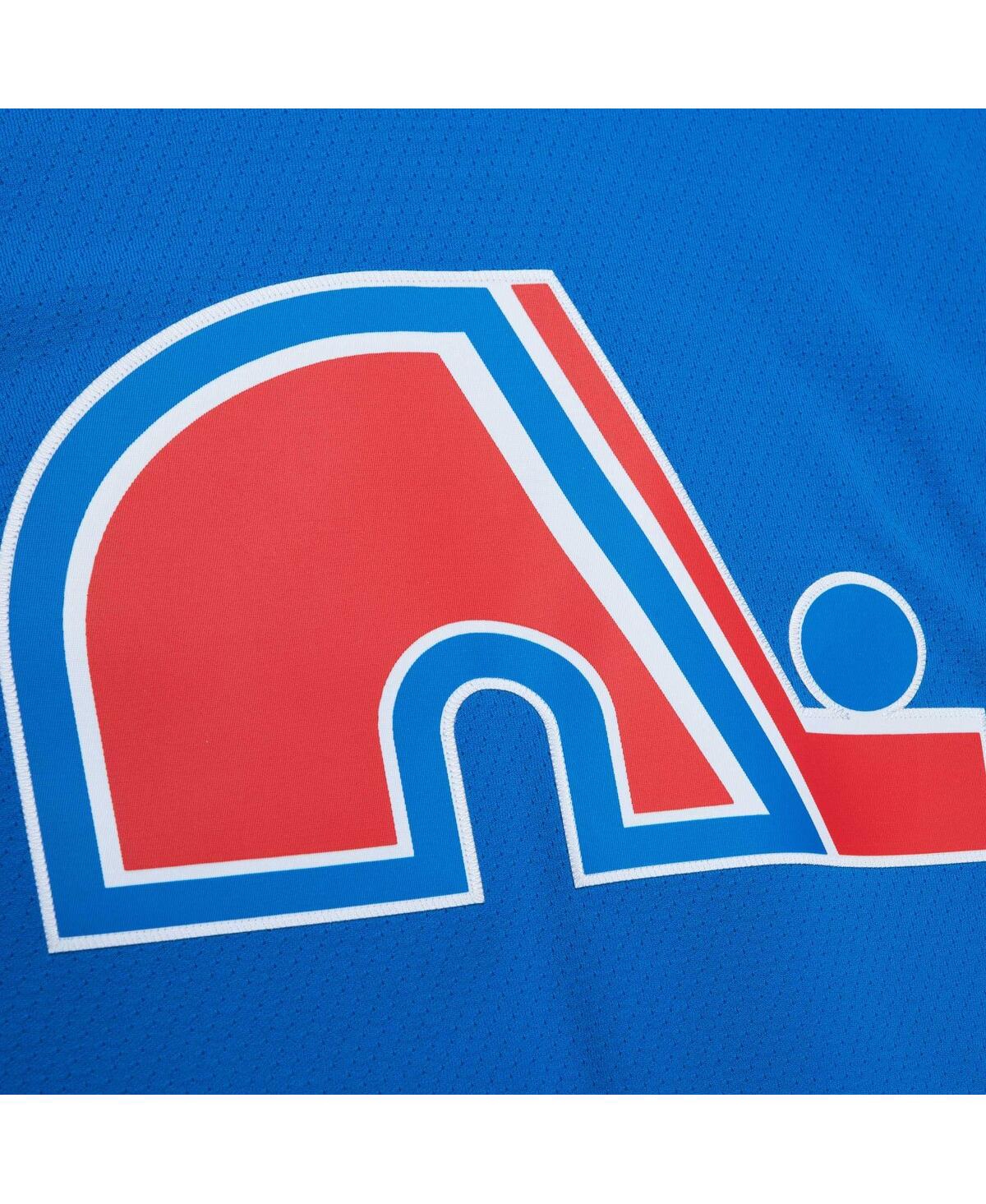 Men's Mitchell & Ness Peter StastnyDistressed Quebec Nordiques Vintage-Like Hockey 1980/81Line Player Jersey - Blue