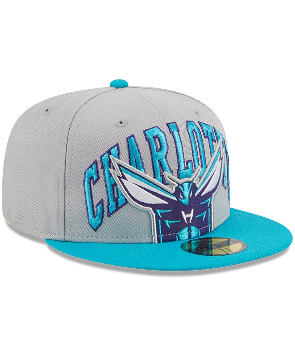 Men's New Era Teal Charlotte Hornets Tip-Off Two-Tone 59FIFTY Fitted Hat - Teal