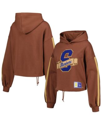 Women's New Era Brown Seattle Mariners Letterman Classic Cropped