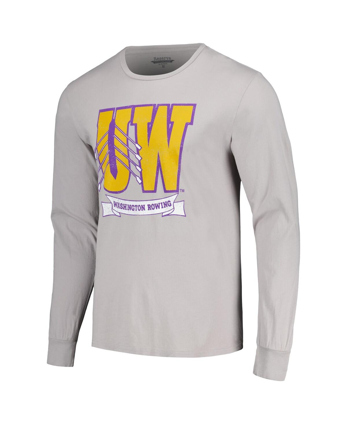 Men's Blue 84Distressed Washington Huskies Rowing The Boys in the Boat Long Sleeve T-shirt - Gray