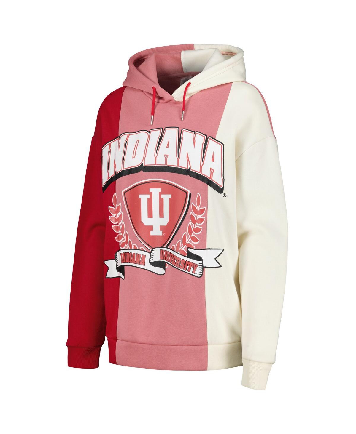 Shop Gameday Couture Women's  Crimson Indiana Hoosiers Hall Of Fame Colorblock Pullover Hoodie