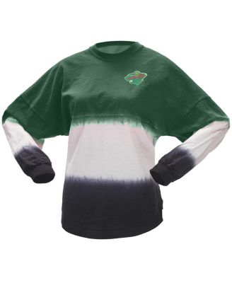 Women's Green, Black Minnesota Wild Ombre Long Sleeve T-shirt