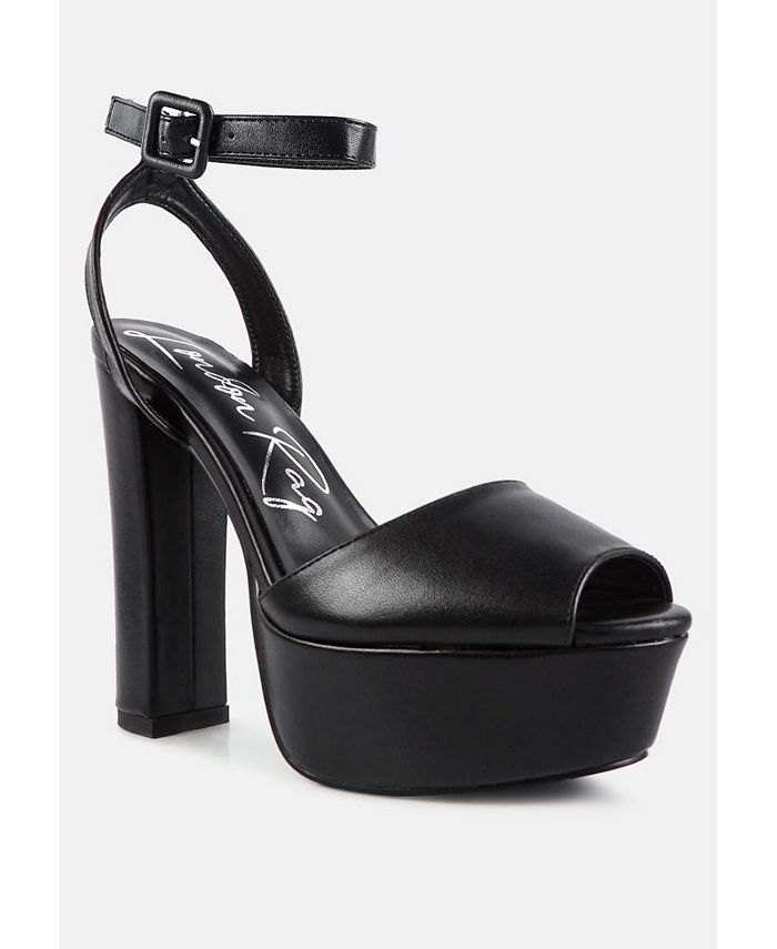 London Rag Women's Rager Peep-Toe High Platform Block Sandals - Macy's