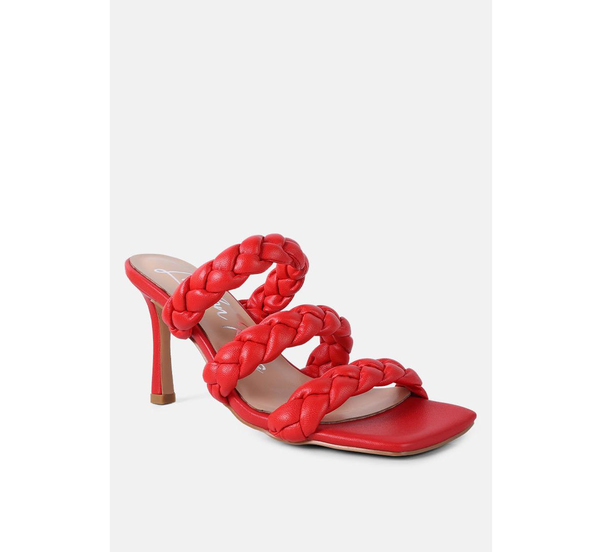 Women's High Bae Braided Strap Casual Heels Sandal