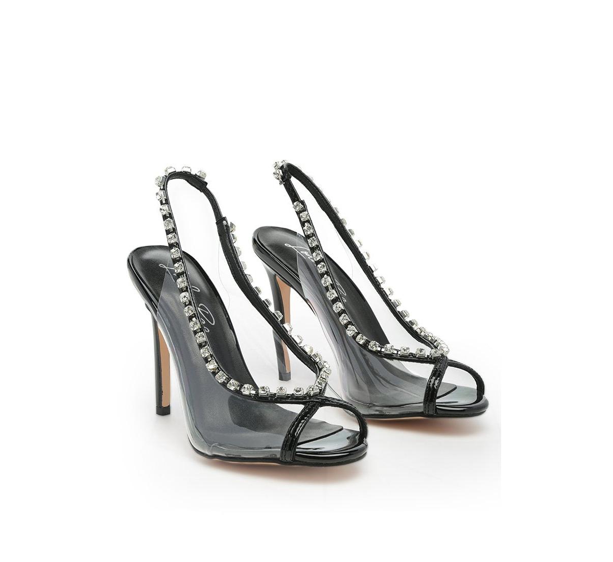 Camarine Diamante Embellished Clear High Heels sandals