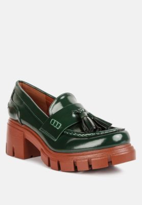 Womens jonah tassels detail chunky loafers