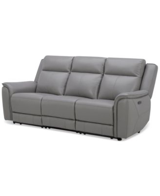 Addyson 88" 3-Pc. Leather Sofa with 3 Zero Gravity Recliners with Power Headrests, Created for Macy's