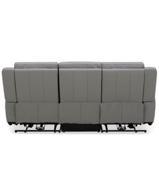 Addyson 88" 3-Pc. Leather Sofa with 3 Zero Gravity Recliners with Power Headrests, Created for Macy's