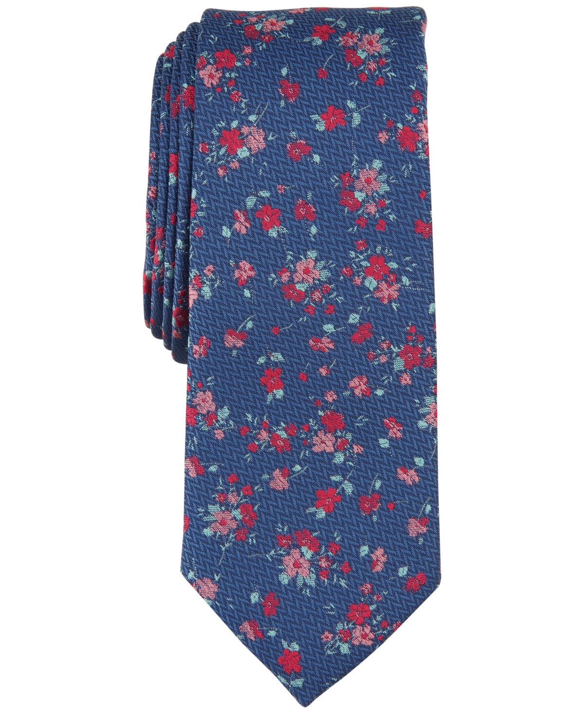 Bar Iii Men's Lance Floral Tie, Created For Macy's In Red