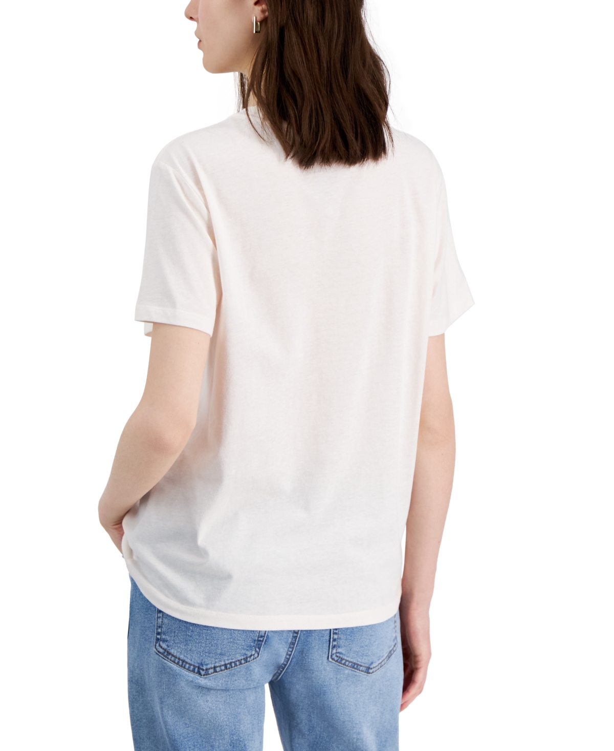 Shop Grayson Threads, The Label Juniors' Cotton Ford Crewneck Tee In Off White
