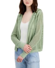 Women's Open Front Cardigan with Ribbed Placket