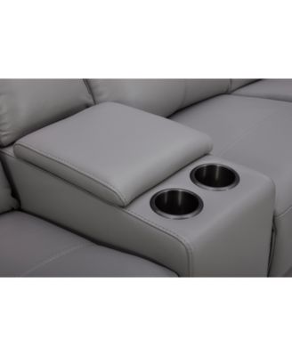 Addyson 77" 3-Pc. Leather Sofa with 2 Zero Gravity Recliners with Power Headrests & 1 Console, Created for Macy's