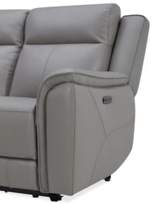 Addyson 117" 5-Pc. Leather Sectional with 3 Zero Gravity Recliners with Power Headrests, Created for Macy's