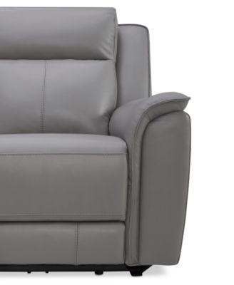 Addyson 88" 3-Pc. Leather Sofa with 3 Zero Gravity Recliners with Power Headrests, Created for Macy's