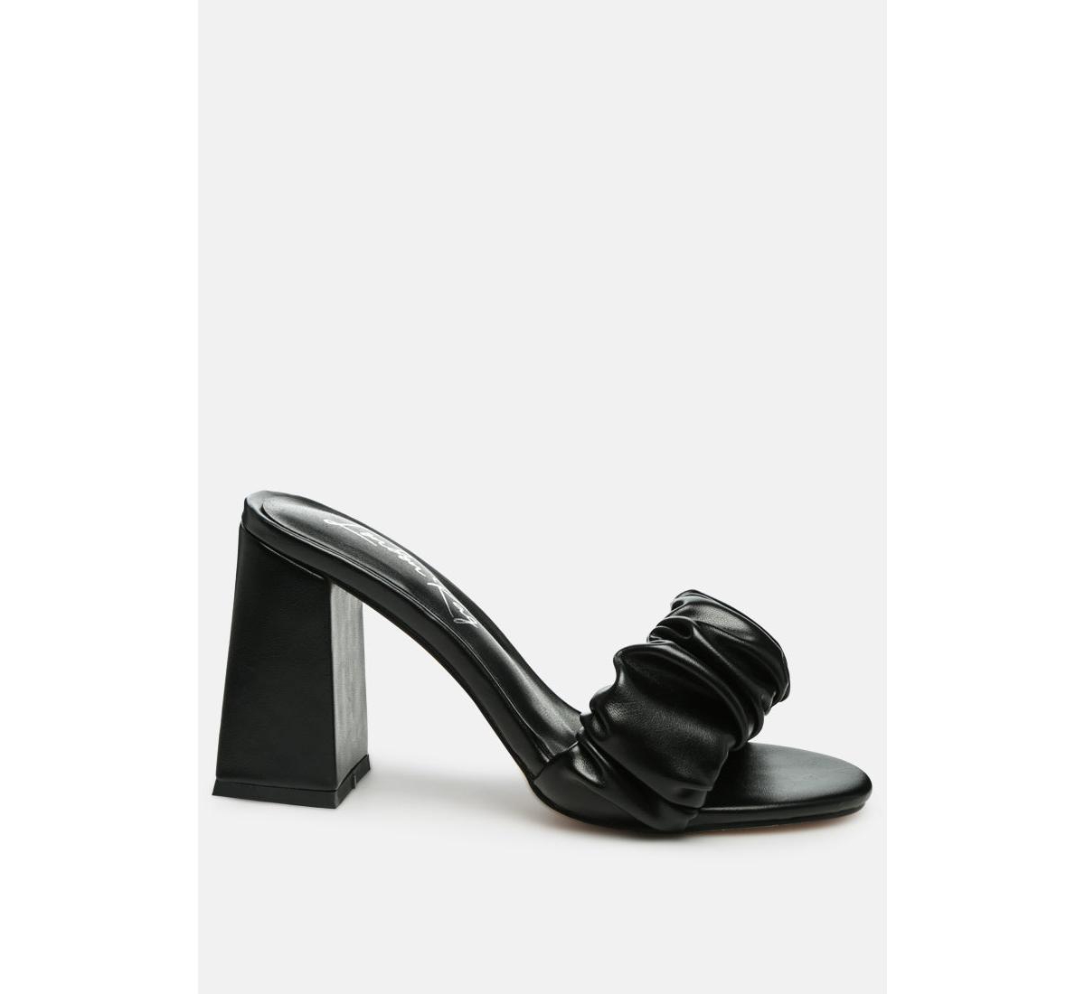 Women's Noie Ruched Strap Block Heel Sandals