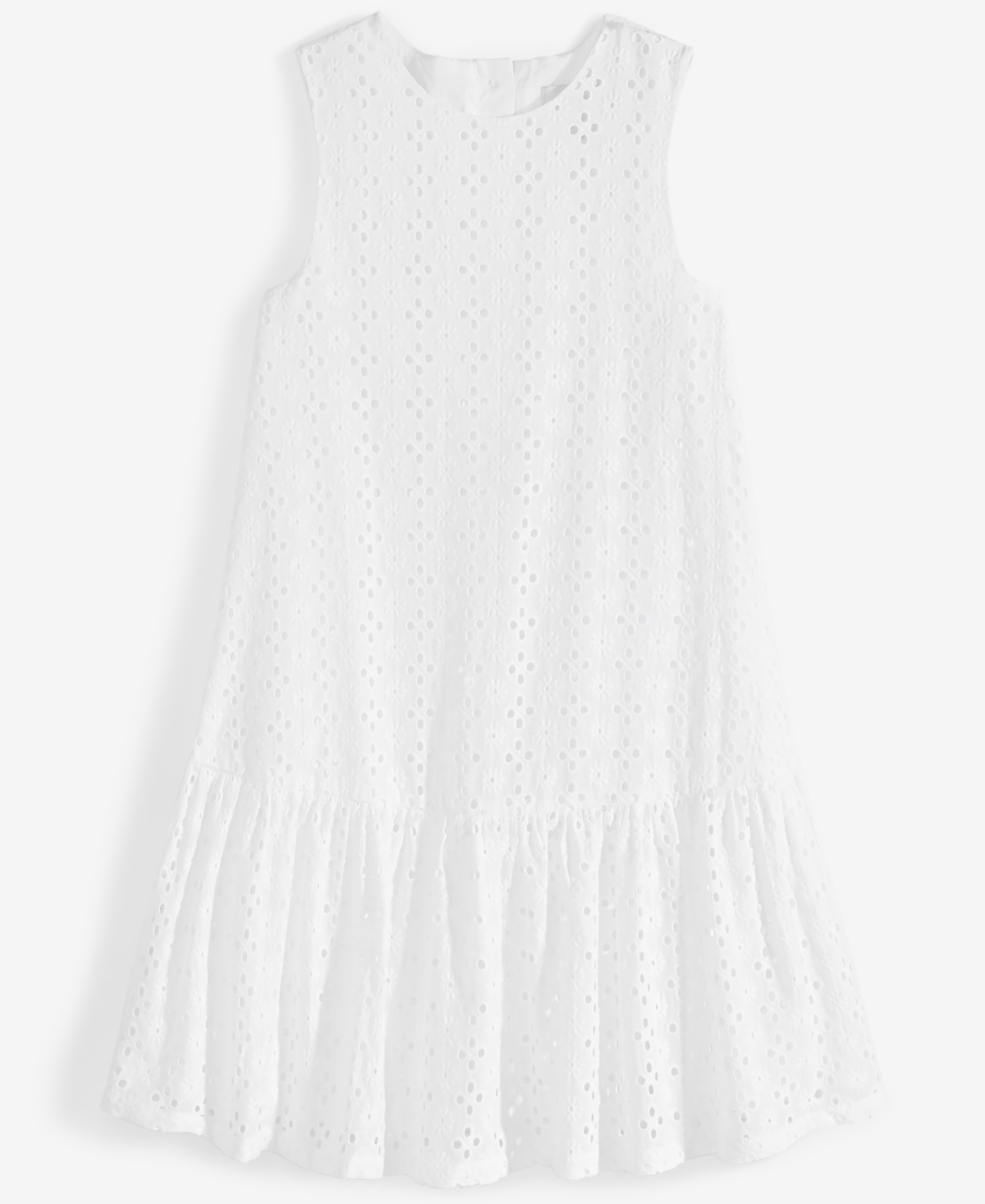 On 34th Big Girl's Cotton Eyelet Tiered Sleeveless Dress, Created for Macy's
