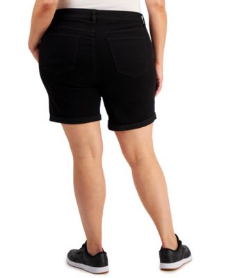 Trendy Plus Size Denim Bermuda Shorts 