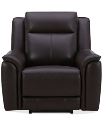Addyson 41" Zero Gravity Leather Recliner with Power Headrest, Created for Macy's