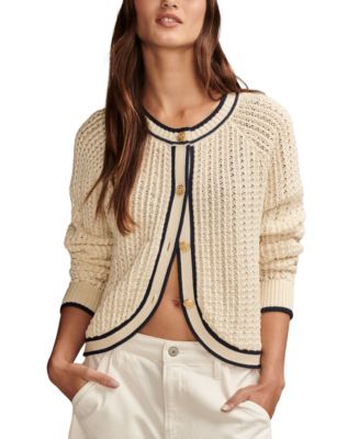 Lucky Brand Women's Button-Front Textured Sweater Jacket - Macy's