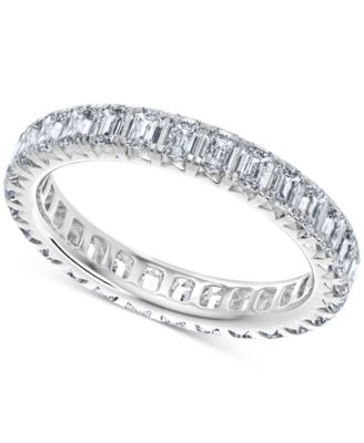 Macy's - Diamond Emerald-Cut Eternity Band (2 ct. t.w.) in 14k Gold (Also in Platinum)