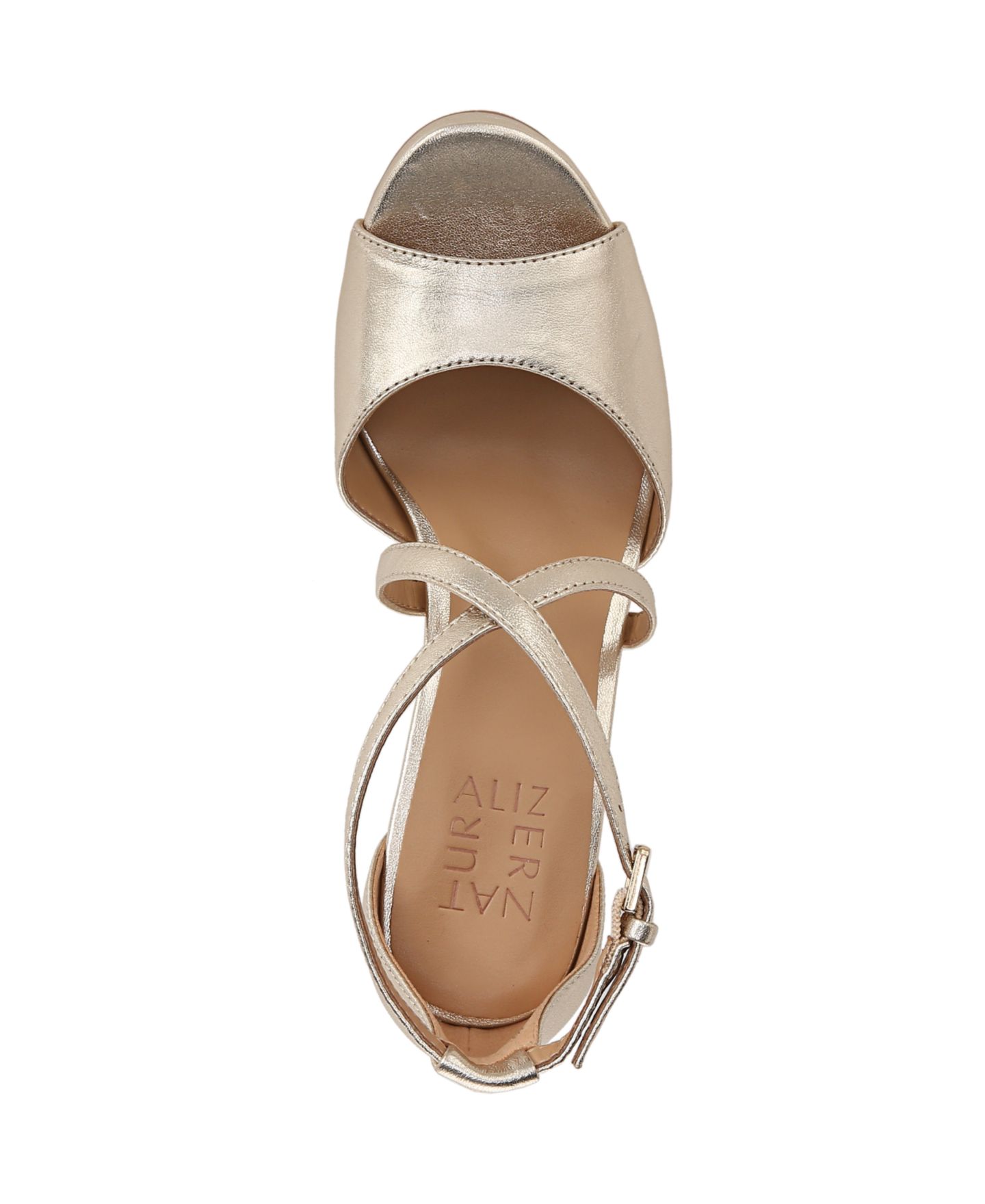 Женские сандалии Naturalizer Melody Platform Peep Toe Dress Sandals, цвет: Шампань кожаный — фото 4