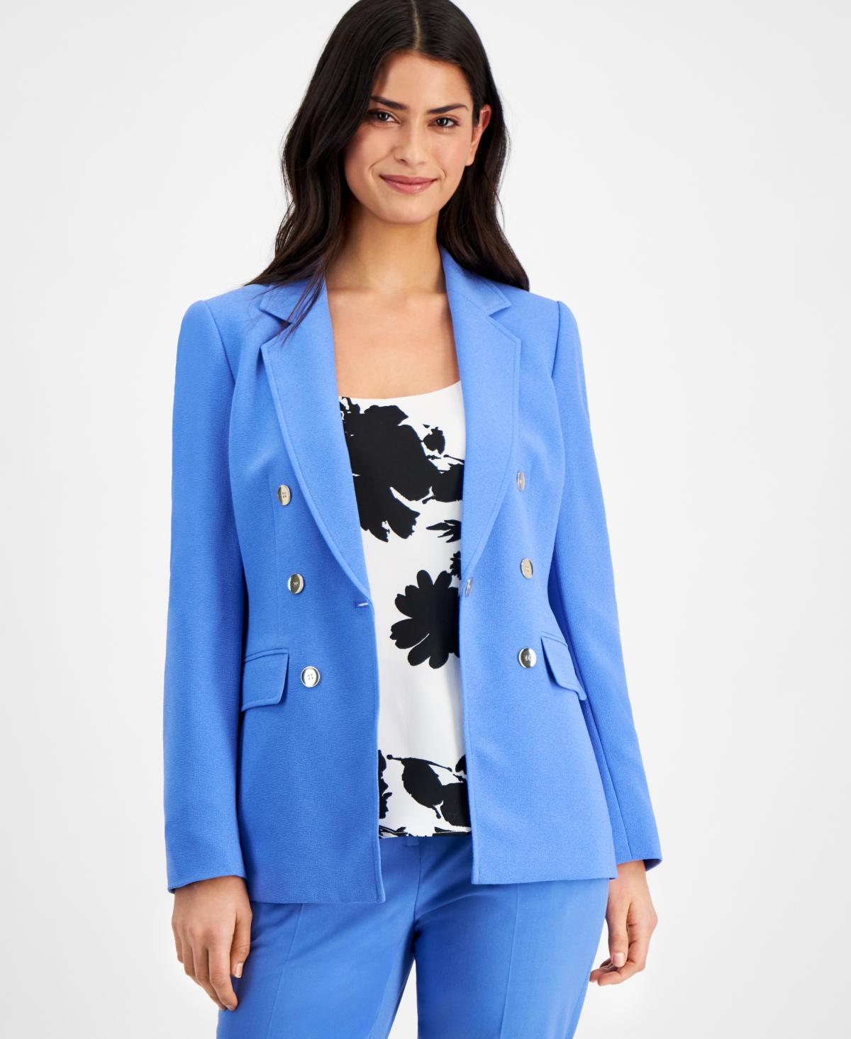 Shop Bar Iii Women's Textured Crepe One-button Blazer, Created For Macy's In Coral Rose