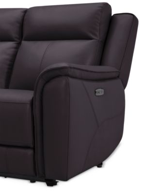 Addyson 64" 2-Pc. Leather Sofa with 2 Zero Gravity Recliners with Power Headrests, Created for Macy's
