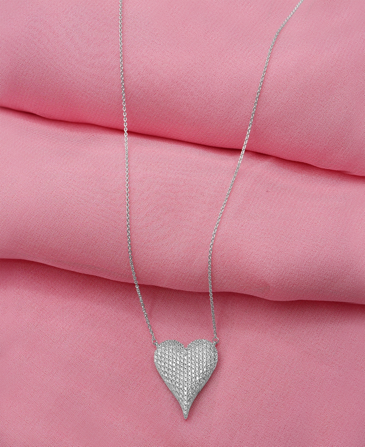 Diamond Pave Heart Pendant Necklace (1/2 ct. t.w.) in 14k 16