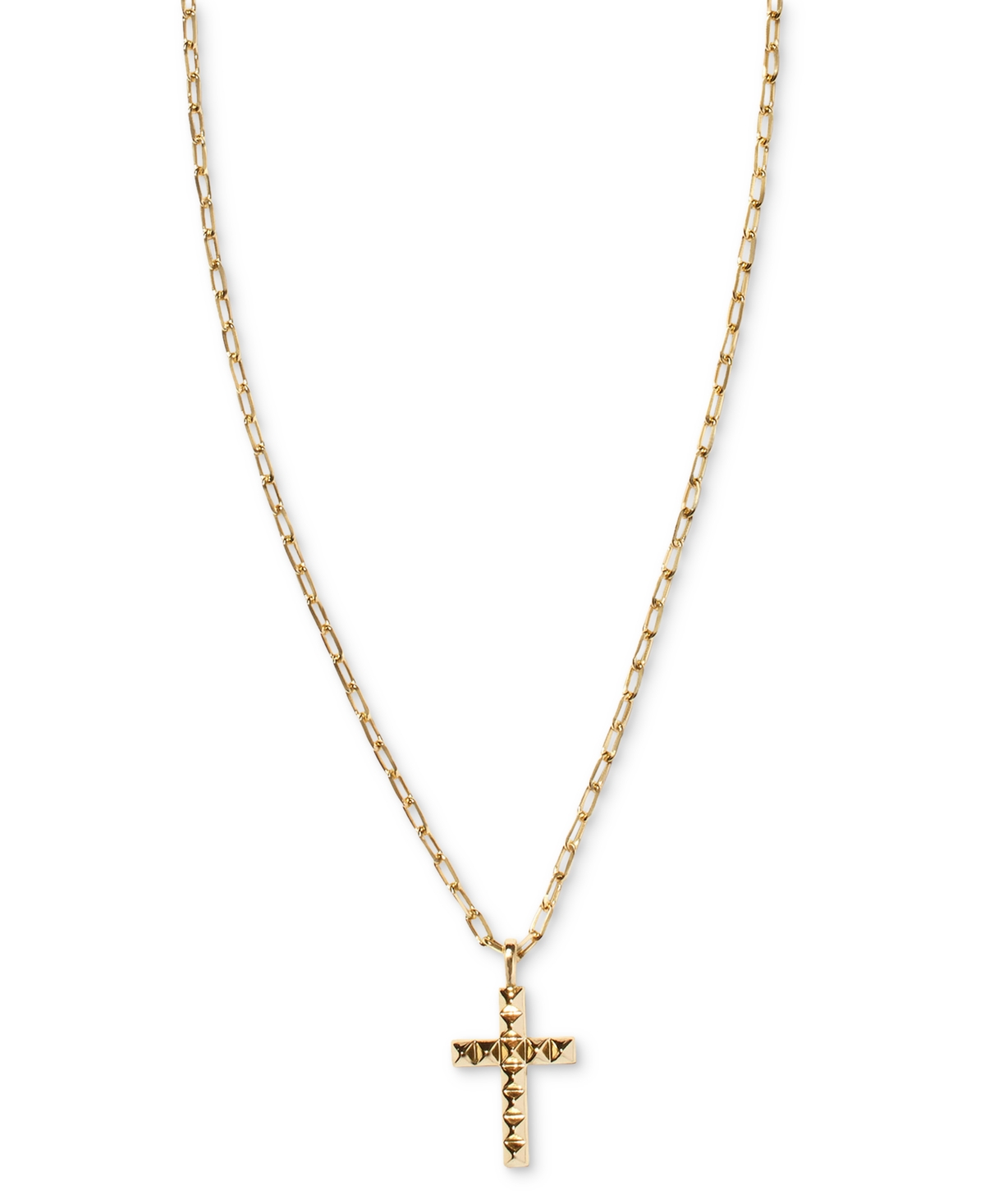 14k Gold-Plated Cross Pendant Necklace, 16" + 3" extender - Gold