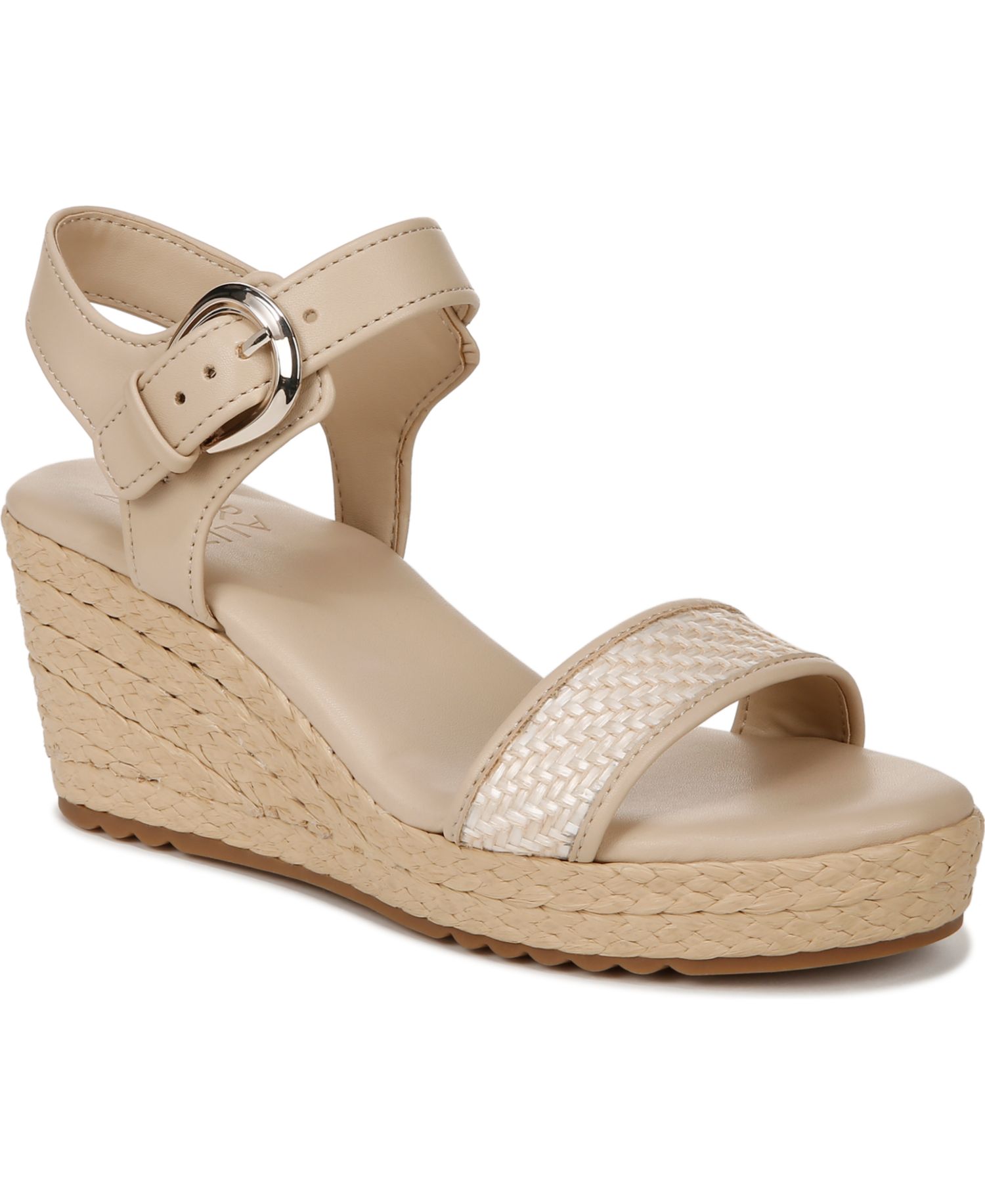 Women's Stella Open Round Toe Buckle Wedge Sandals