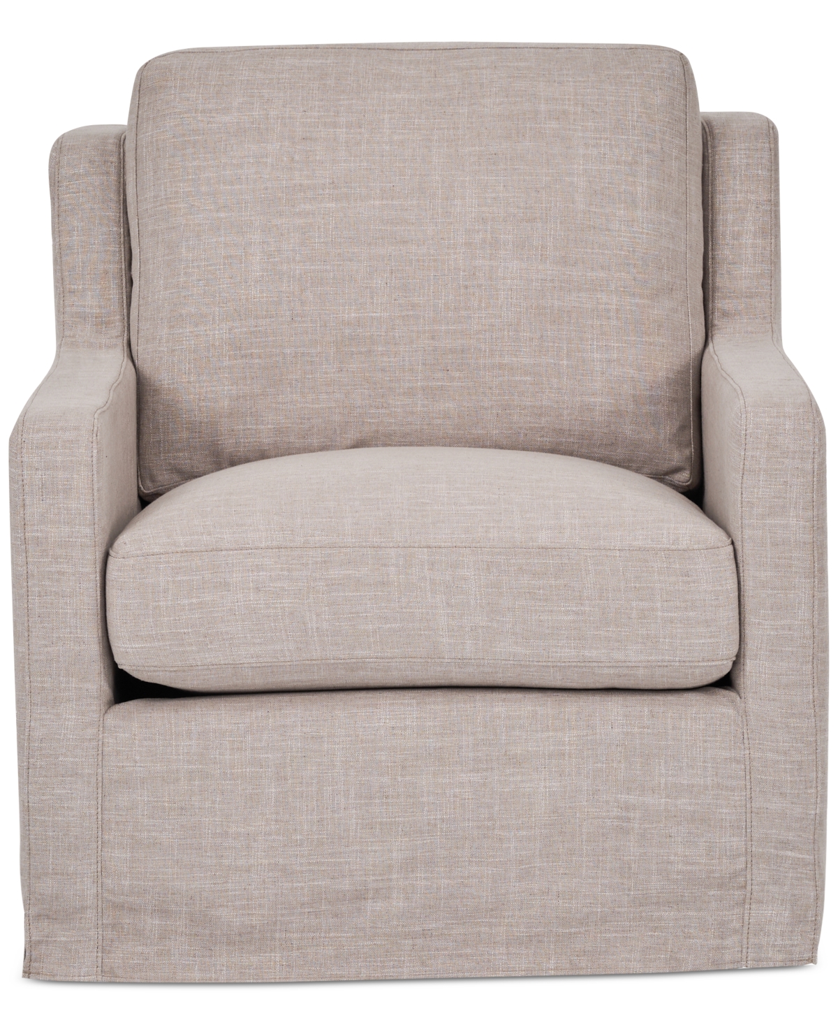 Macy's Keiffer 34" Fabric Swivel Glider, Created For  In Lena Linen