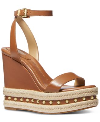 Michael Kors - MMK Leighton Ankle-Strap Espadrille Platform Wedge Sandals