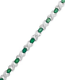 Tanzanite (7 ct. t.w.) and Diamond Accent XO Bracelet in Sterling Silver (also in Emerald and Sapphire)