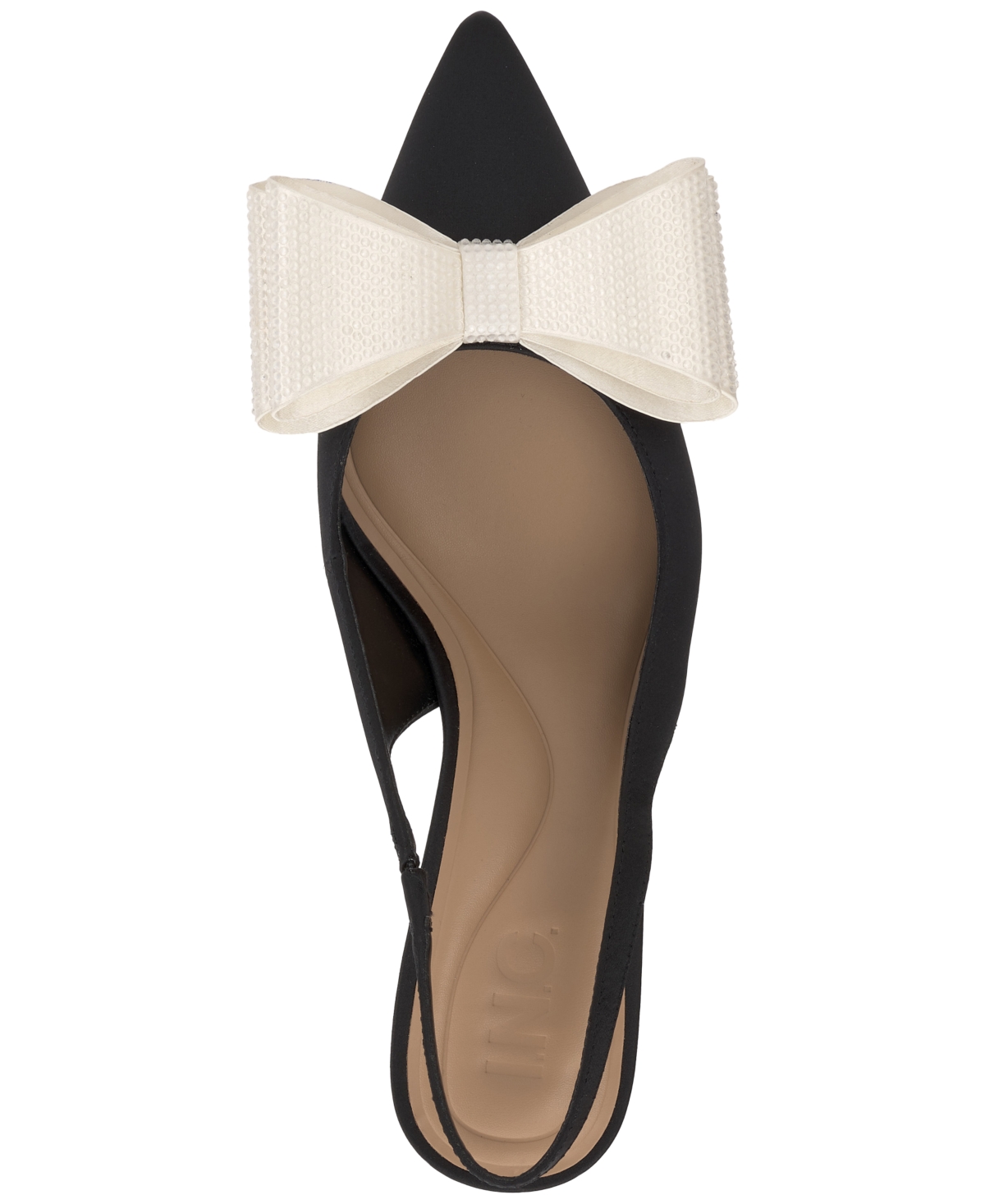 Inc International Concepts Women's Giverny Halter Back Pumps, Created For Macy's In Black,white Bow