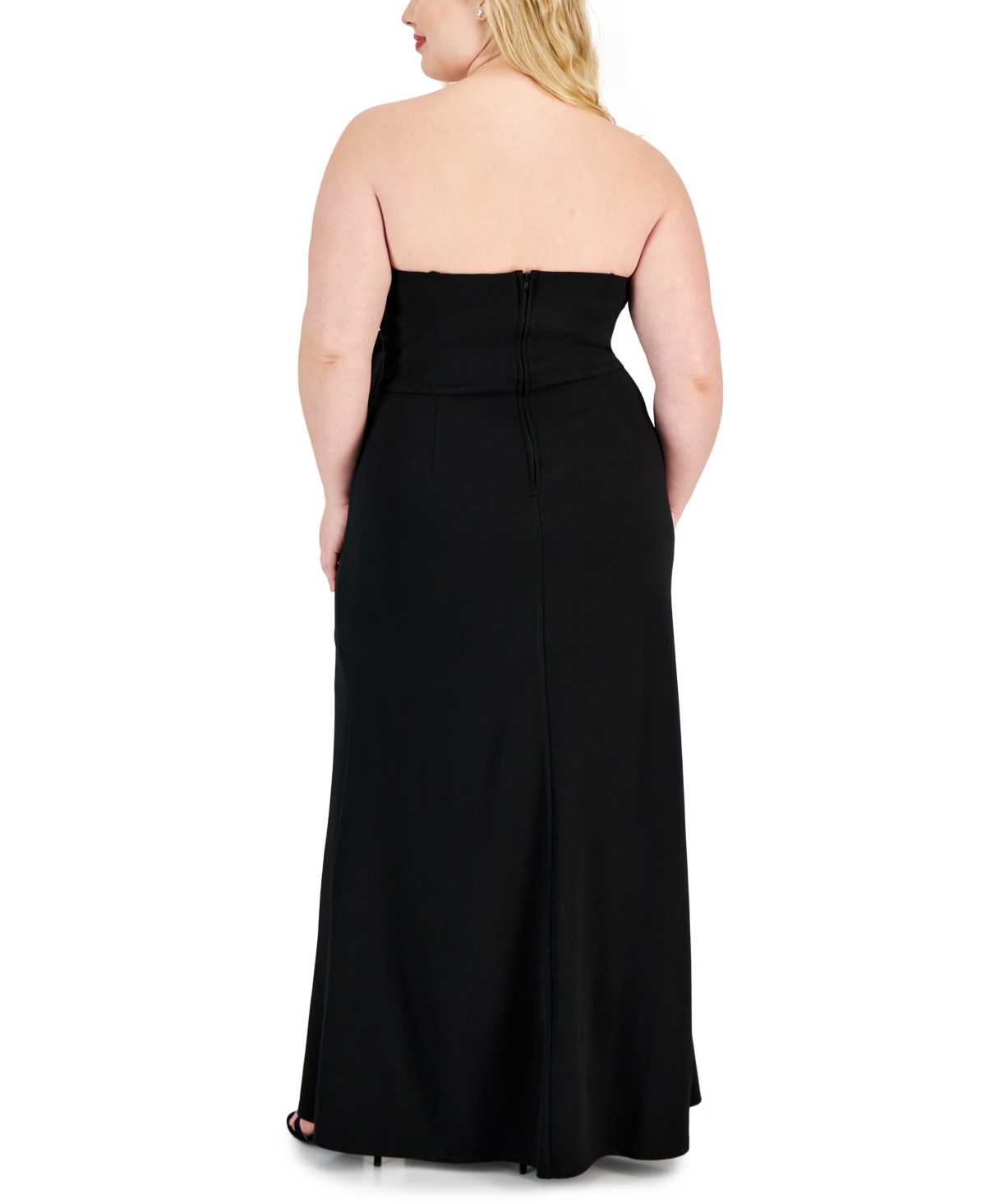 Shop Speechless Trendy Plus Size Strapless Ruffled Dress In Black Jm