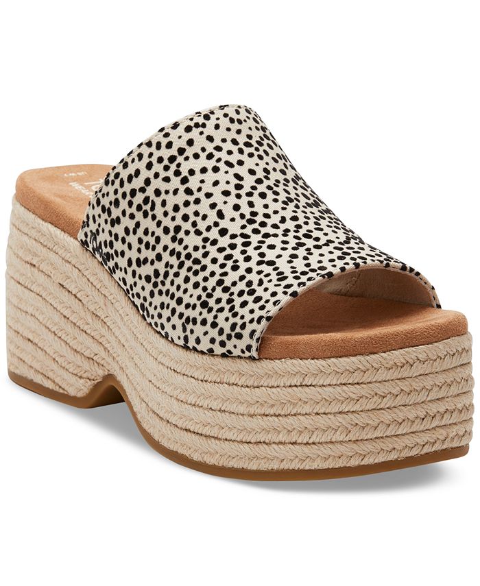 TOMS Women's Laila Slide Platform Espadrille Sandals Macy's