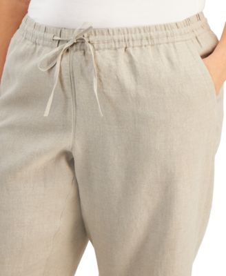 Plus Size 100% Linen Pants, Exclusively at Macy's