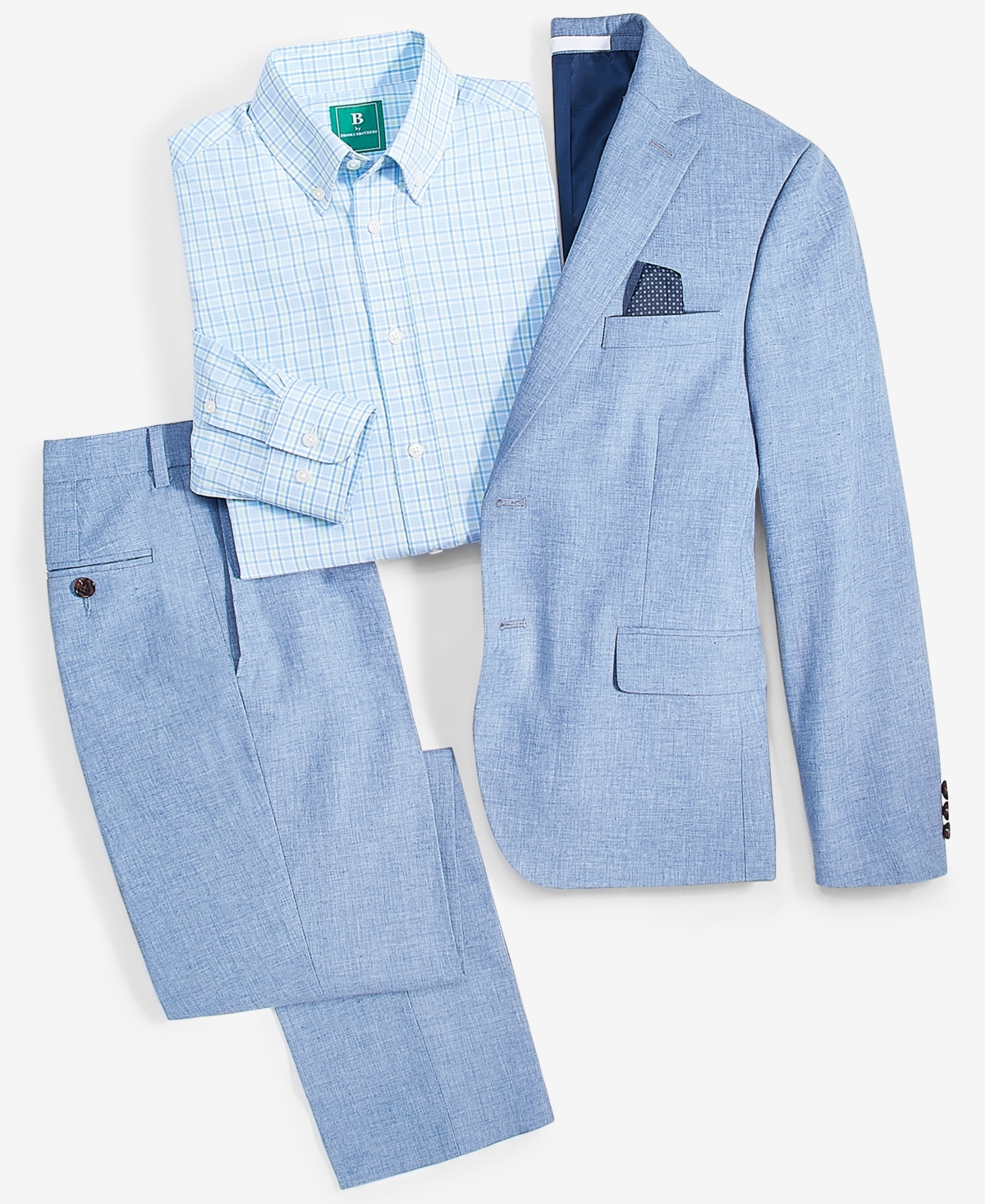 Big Boys Classic Fit Linen Suit Jacket