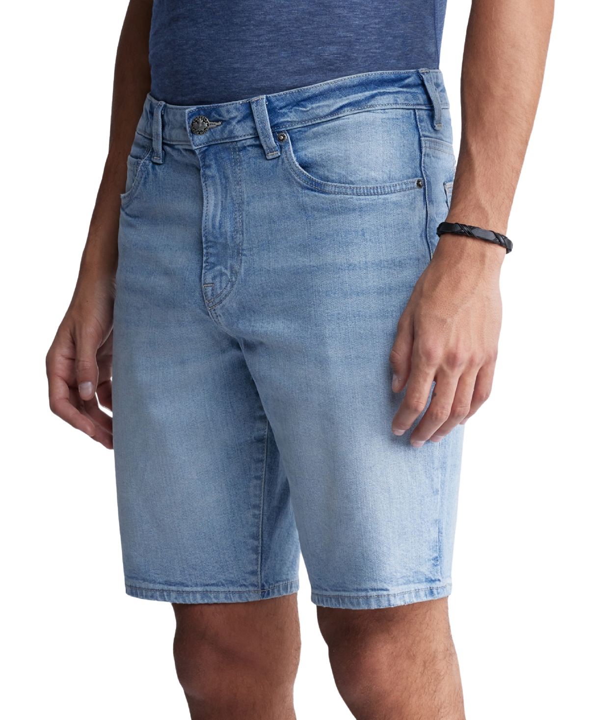 Shop Buffalo David Bitton Men's Dean Relaxed-straight Fit Stretch 10.5" Denim Shorts In Indigo