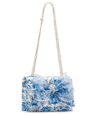 Imitation pearl Trimmed Bow Bag