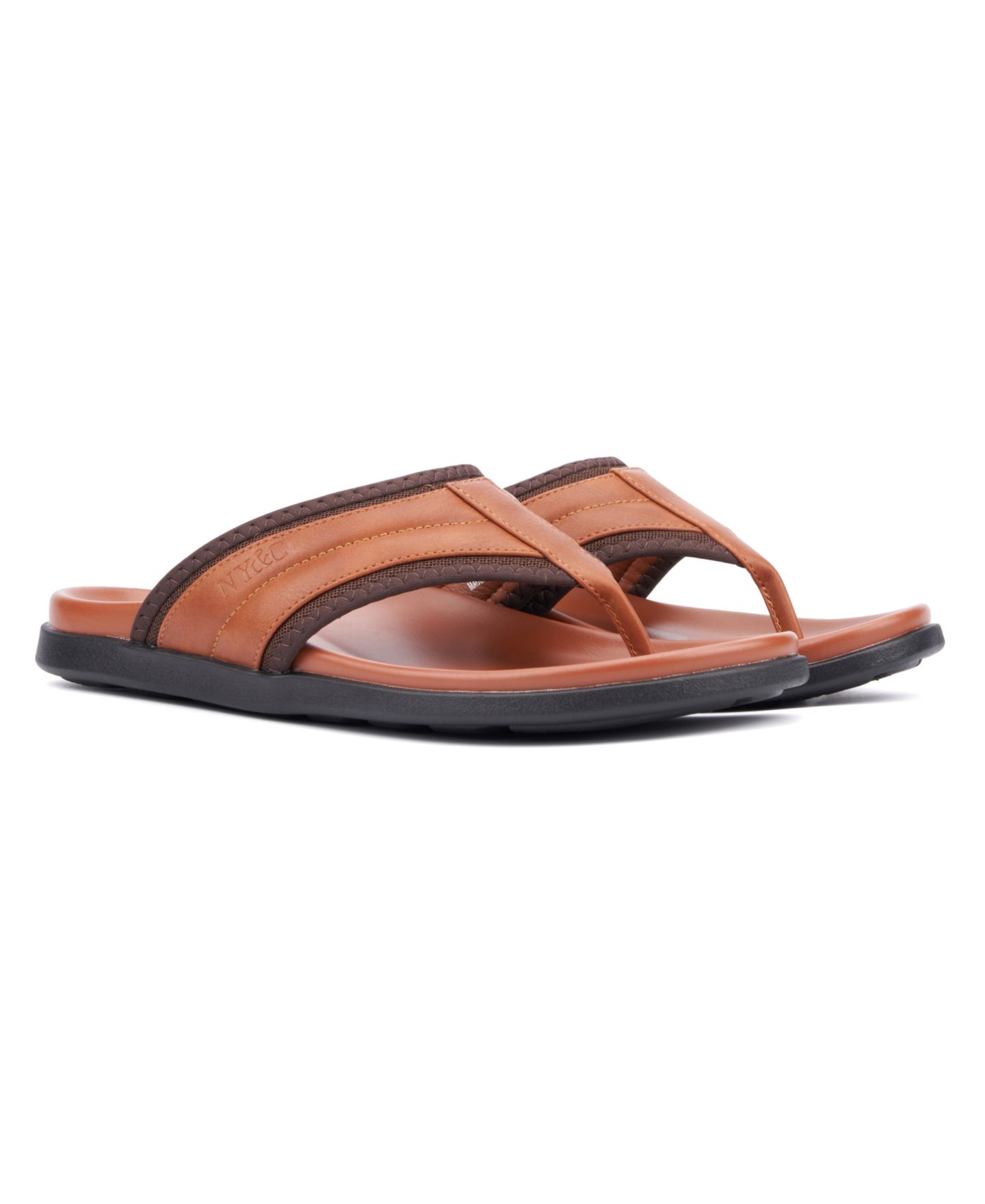 Мужские сандалии New York & Company Maxx Flip-Flop, цвет: Коньячный — фото 7