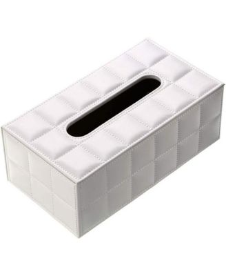 Rectangular Leather Tissue Box Holder