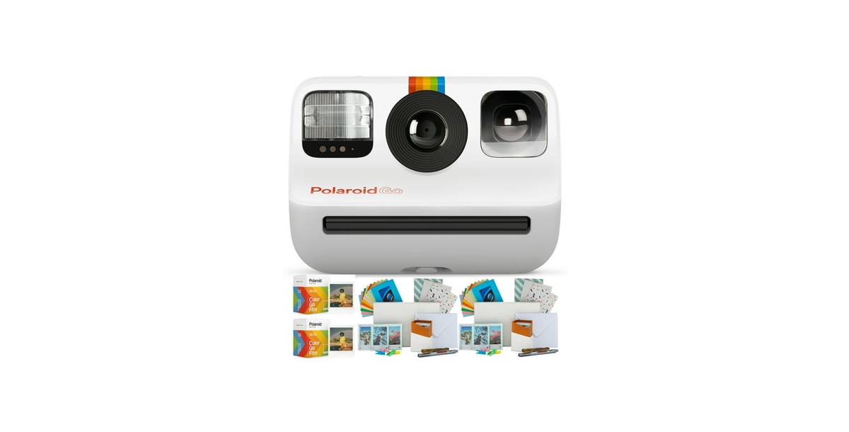 Polaroid Go Instant Camera Everything Box Bundle With Go Film And Keepsake Kit In White