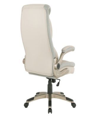 Office Star 49.5" Leather, Nylon Executive Bonded Leather Office Chair