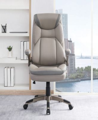 Office Star 49.5" Leather, Nylon Executive Bonded Leather Office Chair