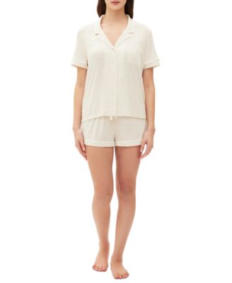 GAP - Women's 2-Pc. Notched-Collar Short Pajamas Set