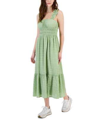 Kingston Grey - Juniors' Ruffle-Strap Midi Dress