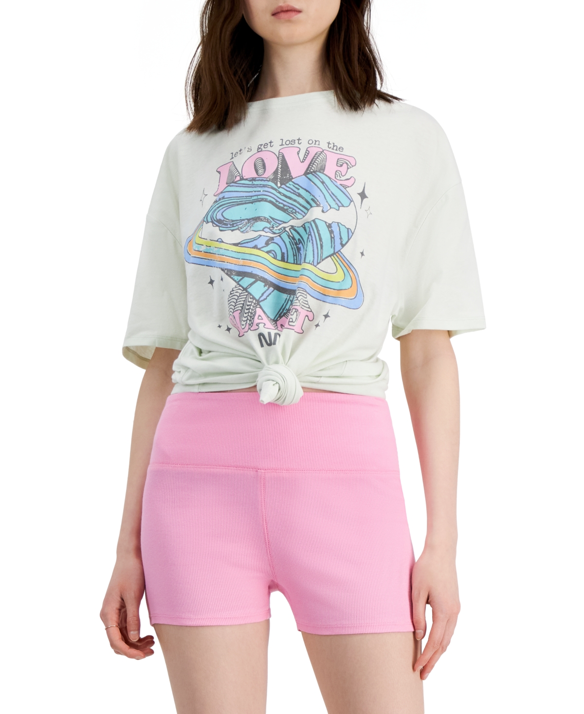 Shop Grayson Threads, The Label Juniors' Pull-on Bike Shorts In Pink