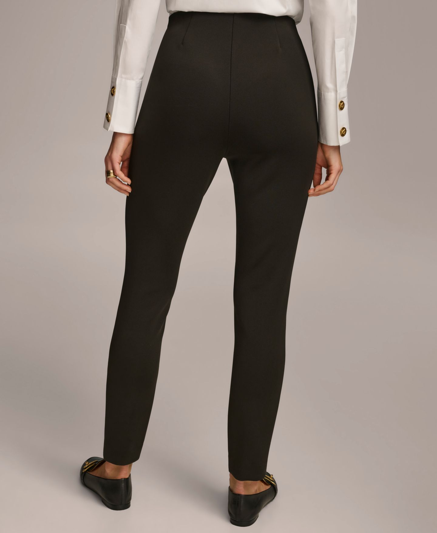 Женские брюки Donna Karan New York High-Rise Skinny Ankle, цвет: Чёрный — фото 5