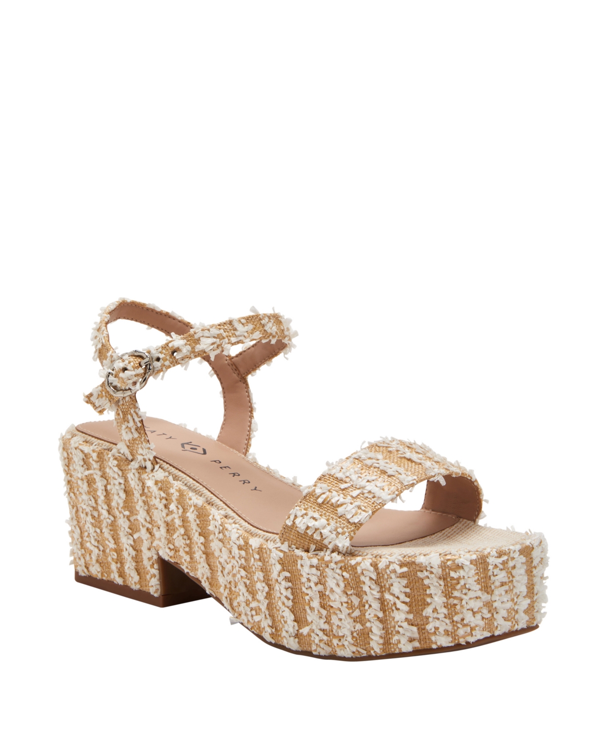 Katy Perry Women's Busy Bee Strappy Platform Sandals In White